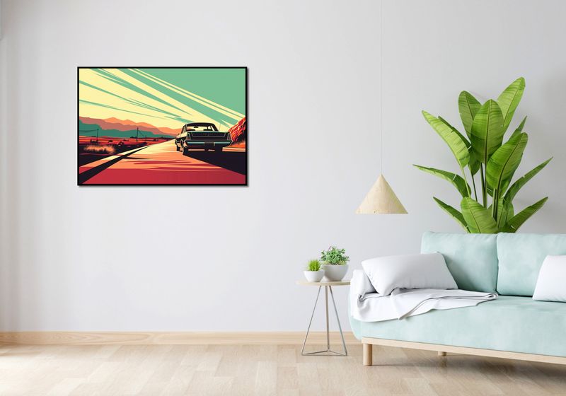 Plakat 100x70cm Droga przez Pustynię zdjęcie 4