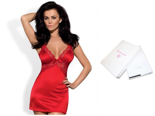 KOSZULKA NOCNA CZERWONA OBSESSIVE SATYNA L/XL na Arena.pl