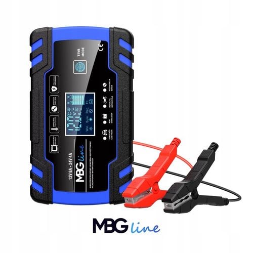 Mocny Prostownik Samochodowy Ładowarka Akumulatora LCD 24V 12V 8A AUTOMAT na Arena.pl