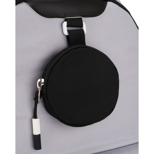 szaro-czarny plecak szkolny z poliestru z dodatkową saszetką - peterson na Arena.pl