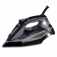 Żelazko 2800W czarne Ceramiczna stopa prasowanie parowe w pionie parą
