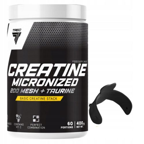 TREC CREATINE MICRONIZED 200 MESH TAURINE 400G CZYSTA KREATYNA + PODSTAWKA na Arena.pl