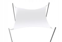 ŻAGIEL PRZECIWSŁONECZNY WODOSZCZELNY OGRODOWY TARASOWY PREMIUM BIAŁY 3X3