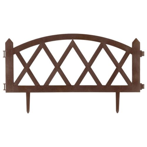 Płotek ogrodowy brązowy 57x25 cm 12 szt. na Arena.pl