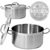 YATO GASTRO GARNEK NISKI Z POKRYWKĄ STAL NIERDZEWNA 32X16CM 12,9L YG-00043