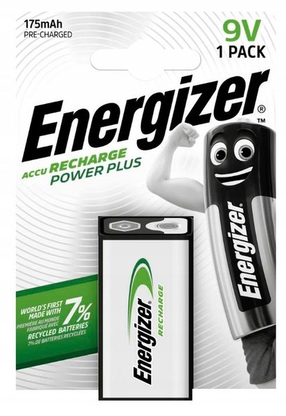 NAJLEPSZY AKUMULATOR 9V 6F22 ENERGIZER 175 mAh zdjęcie 1