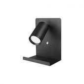 KINKIET DO CZYTANIA KALISO CZARNY MAT USB 35W ALUMINIUM