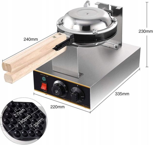 Gofrownica bąbelkowa profesjonalna BUBBLE WAFFLE zdjęcie 7