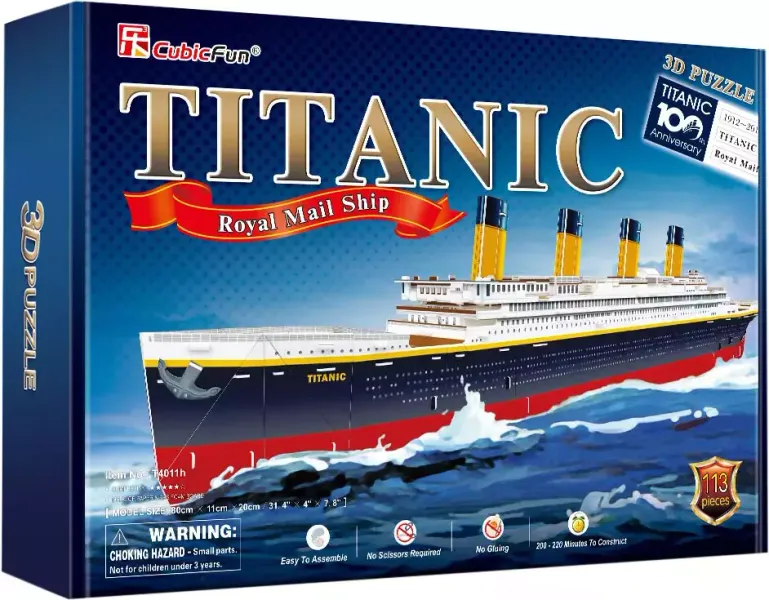 Puzzle 3D 113 elementów. Titanic zdjęcie 1