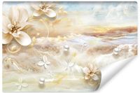 Fototapeta Ścienna Kwiaty PERŁY Marmur Abstrakcja 405cm x 270cm