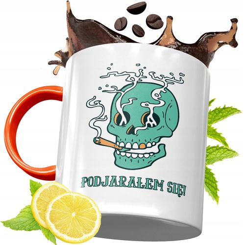 Kubek Pomarańczowy Dla Palacza Prezent Z Nadrukiem Ze Zdjęciem na Arena.pl