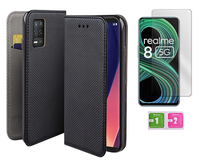 Etui z klapką do REALME 8 5G smart magnet case pokrowiec + szkło na ekran