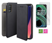 Etui z klapką do REALME 8 5G smart magnet case pokrowiec + szkło na ekran