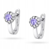 PIĘKNE SREBRNE KOLCZYKI 925 KWIATKI z Cyrkoniami