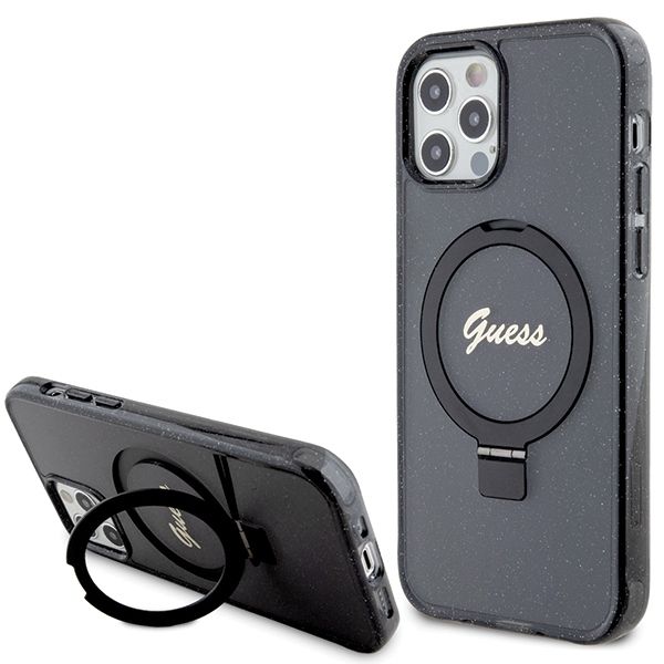 Etui Guess do iPhone 12, iPhone 12 Pro, Czarny, MagSafe zdjęcie 1