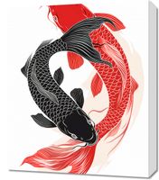 Obraz 50x60cm Yin i Yang Koi