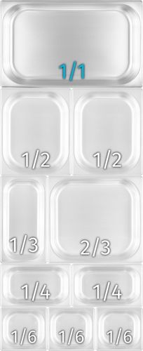 Pojemnik gn 1/1 200 mm ze stali nierdzewnej gastronomiczny 25.6 l TECHNICA na Arena.pl