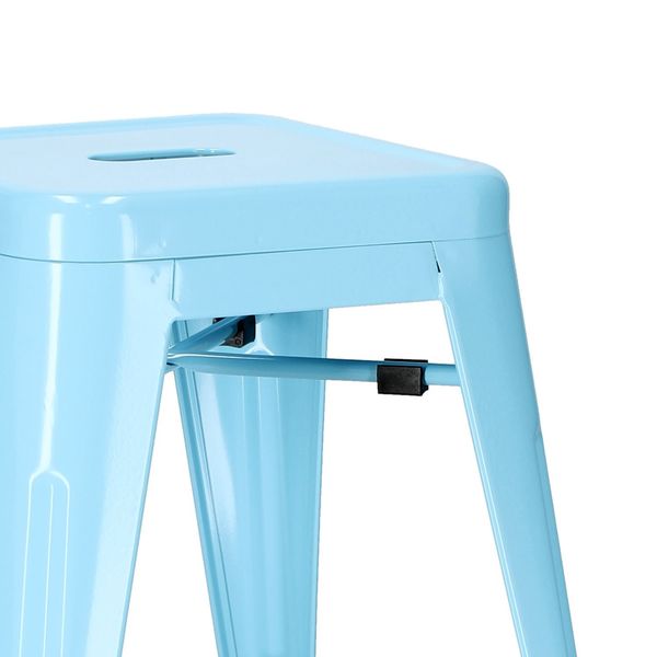 Stołek Paris niebieski inspirowany Tolix zdjęcie 5