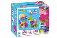 WADER Big Blocks klocki 26el rożowe 41590 15904