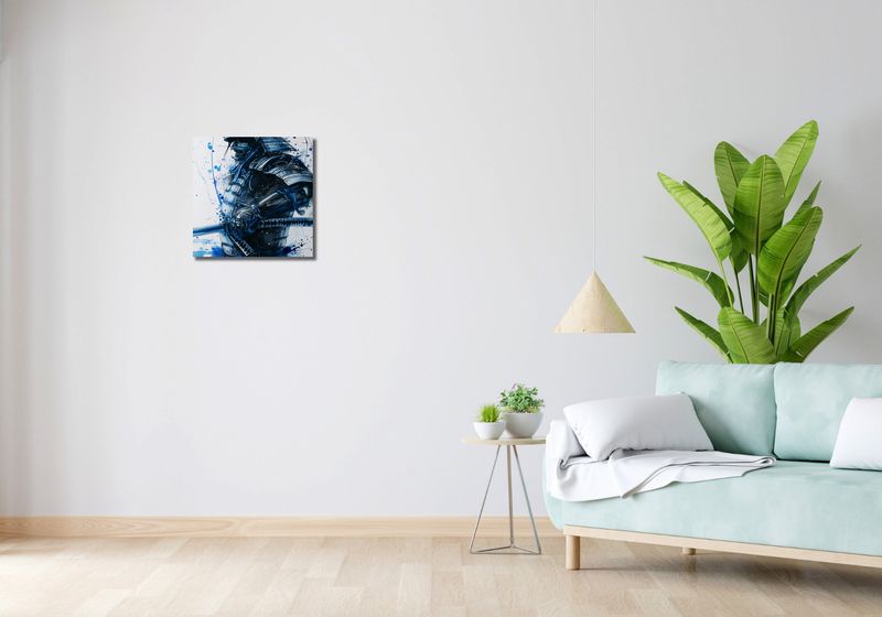Obraz 40x40cm Samuraj w Błękicie zdjęcie 2