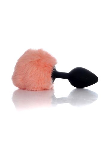 plug jewellery silicon plug   bunny tail   black peach na Arena.pl