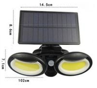 Lampa ścienna solarna COB-108LED z czujnikiem ruchu i zmierzchu