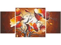 80X40CM ZEGAR MAKI BRĄZACH OBRAZ