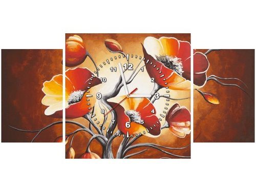80X40CM ZEGAR MAKI BRĄZACH OBRAZ na Arena.pl