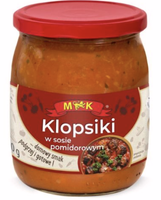 MK KLOPSIKI W SOSIE POMIDOROWYM 500G SŁOIK