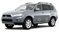 Mitsubishi Outlander 07-13 - Listwy chrom boczne drzwi chromowane ochronne