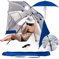 DUŻY PARASOL PLAŻOWY OGRODOWY NAMIOT PARAWAN 220 CM SKŁADANY NA PLAŻE OGRÓD