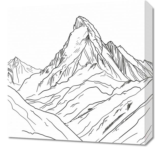 Obraz 50x50cm Górski Szkic zdjęcie 1