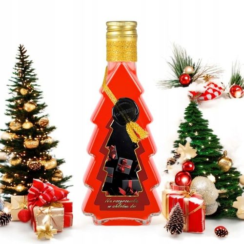 5x Butelki CHOINKA 500ml ZDOBIONA ŚWIĄTECZNA butelki na święta prezent na Arena.pl