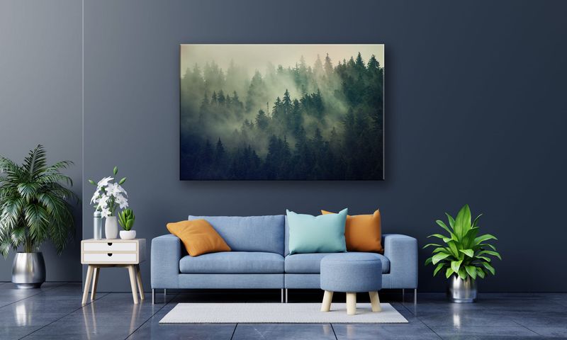 OBRAZ NA PŁÓTNIE 027 Gęsty las 30x20cm zdjęcie 4