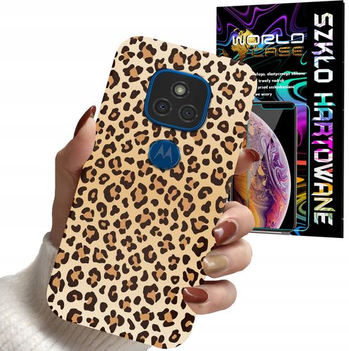 ETUI DO MOTOROLA G9 Play G9 E7 PLUS - PANTERKA WZORKI MODNE WZORY + SZKŁO na Arena.pl
