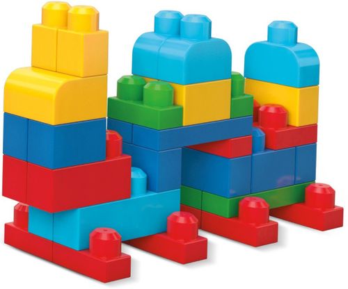 MEGA BLOKS KLOCKI DUŻA TORBA NIEBIESKA 60 KLOCKÓW na Arena.pl