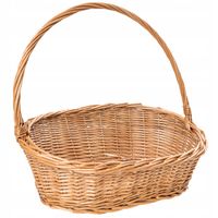 Kosz wiklinowy prezentowy upominkowy z rączką duży