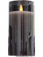 SZKLANA ŚWIECA LED ŚWIECZKA DYMIONE SZKŁO BATERIE