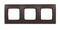 Simon54 Ramka na 3-moduły DR3/46 brązowy