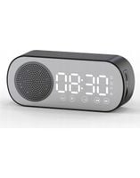 Radiobudzik LED Bluetooth 5.0 Głośnik FM USB TF Lustrzany Podwójny Budzik