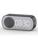 Radiobudzik LED Bluetooth 5.0 Głośnik FM USB TF Lustrzany Podwójny Budzik