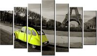 80CM 140CM OBRAZ 7 ELEM ŻÓŁTY CITROEN ŚCIENNY