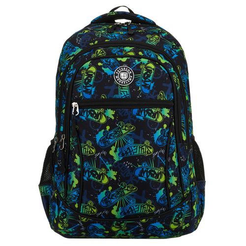 szkolny plecak z poliestru pokryty wzorem w deskorolki - peterson na Arena.pl