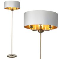 Podłogowa lampa Highclere 98935 Endon do salonu biały mosiądz