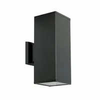 Kinkiet ogrodowy czarny kwadrat elewacyjny ADELA