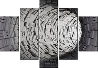 105CM 150CM OBRAZ 5 ELEM TUNEL 3D DRUK