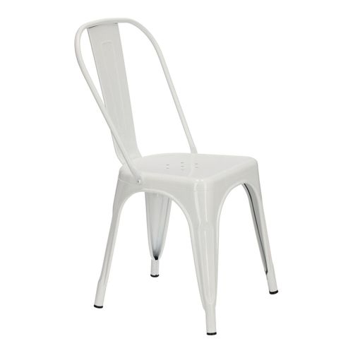 Krzesło Paris białe inspirowane Tolix na Arena.pl