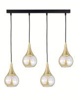 Lampa wisząca 4xE27 LACRIMA HONEY/GOLD