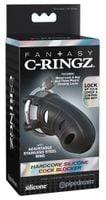 klatka na penisa silikonowa fantasy c-ringz z zamkiem 9,5 cm