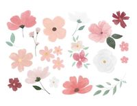 Tatuaże zmywalne Kwiaty, 18 szt.